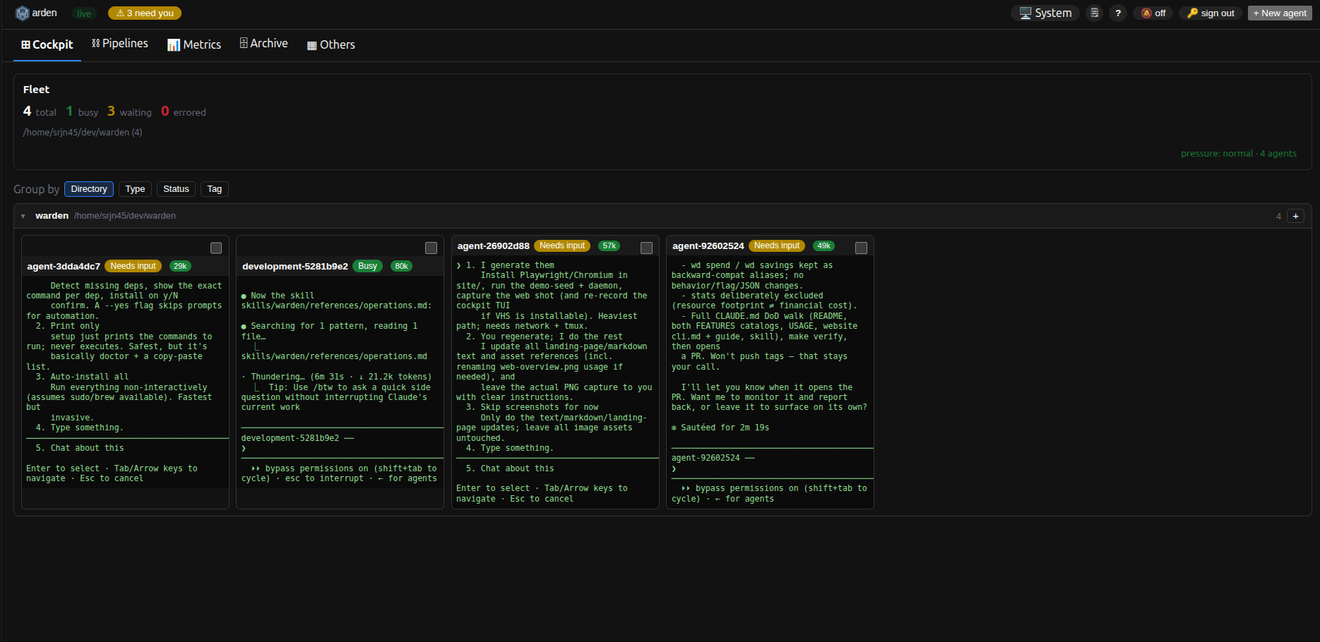 Web mission control